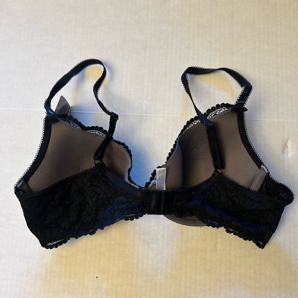 Natural Demi Black & Gray Lace Bra under wire & lightly padded NWT Sz-36B. AA7 - Picture 5 of 8